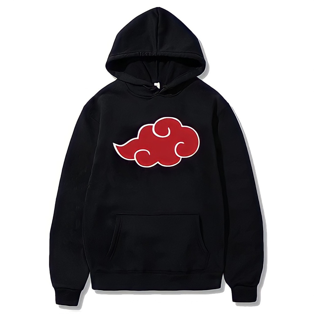 Naruto graphic hoodie sweater black cotton blend